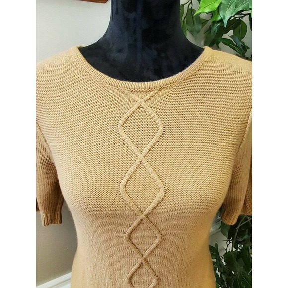 NewYork & Co. Women's Acrylic Round Neck Short Sleeve Knee Length Knit Dress M - Picture 5 of 11